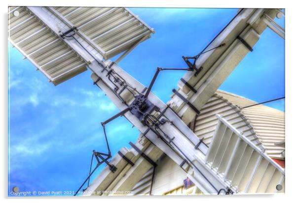 Windmill Sails Abstract Acrylic by David Pyatt