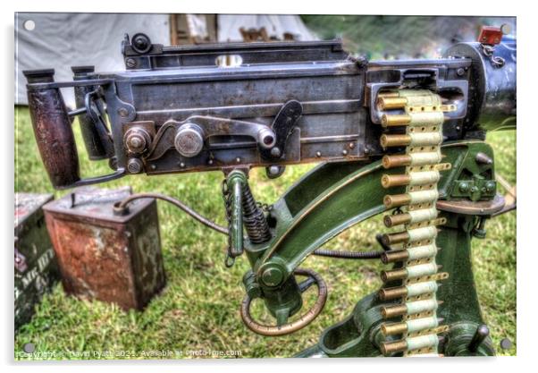 Vickers Machine Gun  Acrylic by David Pyatt