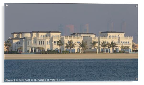 Dubai Property Panorama                    Acrylic by David Pyatt
