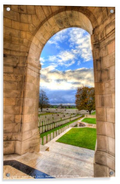 Tyne Cot Military Cemetery                                 Acrylic by David Pyatt