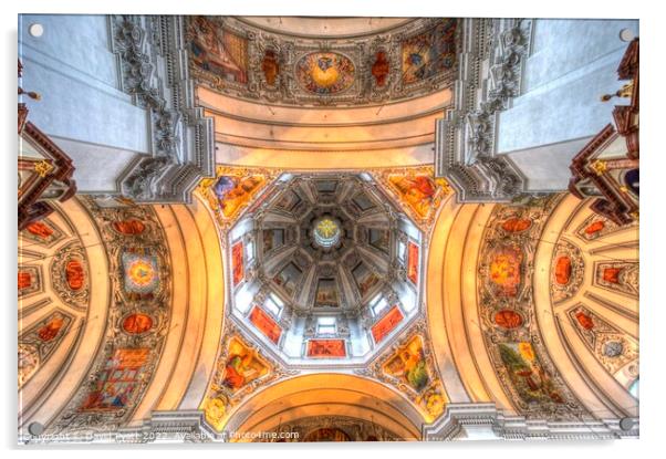 Salzburg Cathedral Dome  Acrylic by David Pyatt