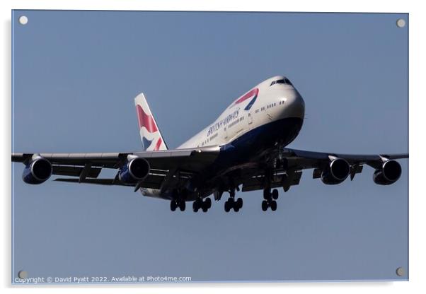 British Airways Boeing 747    Acrylic by David Pyatt