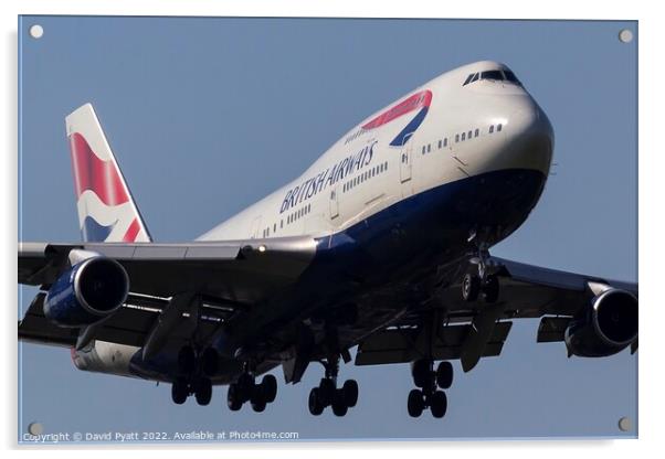 British Airways Boeing 747   Acrylic by David Pyatt