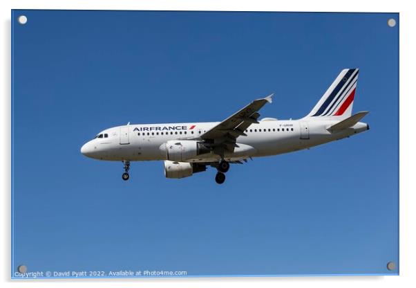 Air France Airbus A319-111            Acrylic by David Pyatt