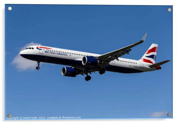 British Airways A321 Acrylic by David Pyatt