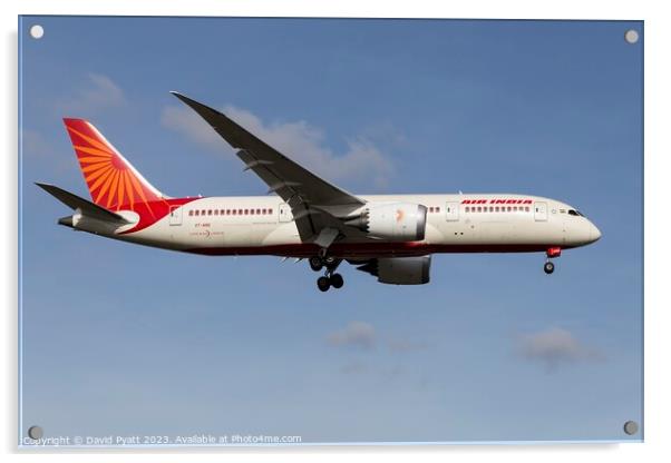 Air India Boeing 787-8 Dreamliner Acrylic by David Pyatt