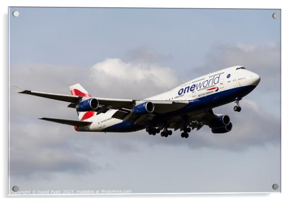  British Airways Boeing 747-436    Acrylic by David Pyatt