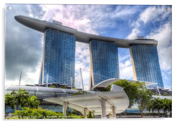 Marina Bay Sands Hotel Singapore Acrylic by David Pyatt