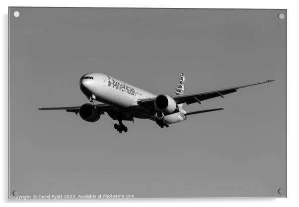 American Airlines Boeing 777-323 Acrylic by David Pyatt