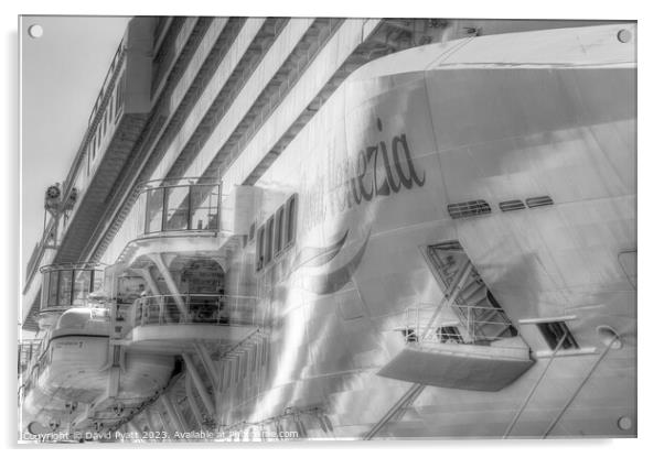 Costa Venezia Cruise Ship    Acrylic by David Pyatt