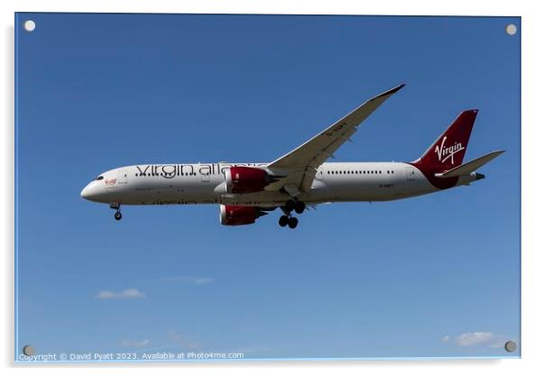 Virgin Atlantic Boeing 787-9  Acrylic by David Pyatt