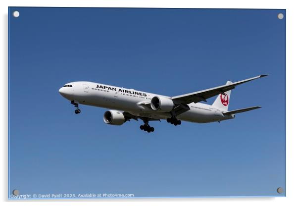 Japan Airlines Boeing 777 Acrylic by David Pyatt