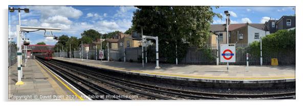 London Overground Tube Station Panorama  Acrylic by David Pyatt