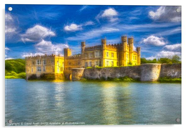 Mystical English Castle Art Acrylic by David Pyatt