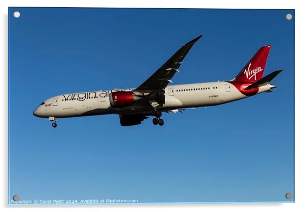 Virgin Atlantic Boeing 787       Acrylic by David Pyatt