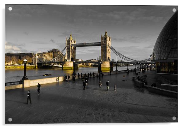 Southbank london Acrylic by David Pyatt
