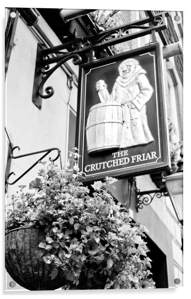 The Crutched Friar pub London Acrylic by David Pyatt