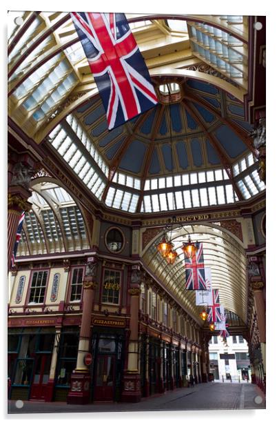 Leadenhall Market London Acrylic by David Pyatt