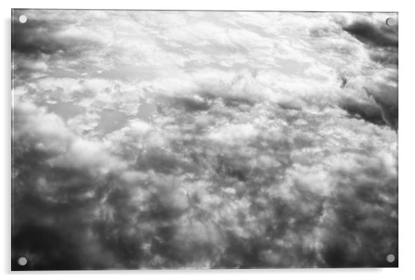 Monochrome Clouds Acrylic by David Pyatt