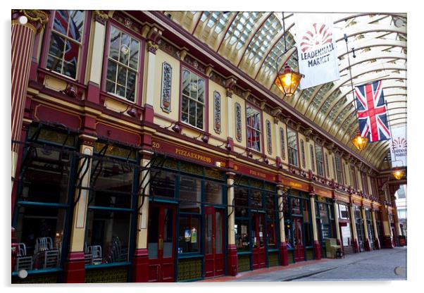 Leadenhall Market London Acrylic by David Pyatt