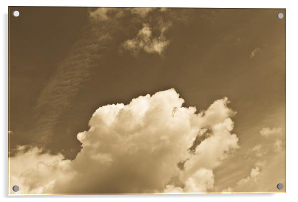 Sepia Clouds Acrylic by David Pyatt