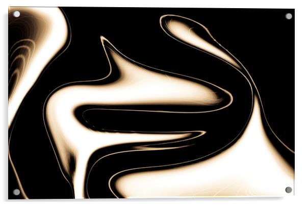 Sepia Steel Abstract Acrylic by David Pyatt