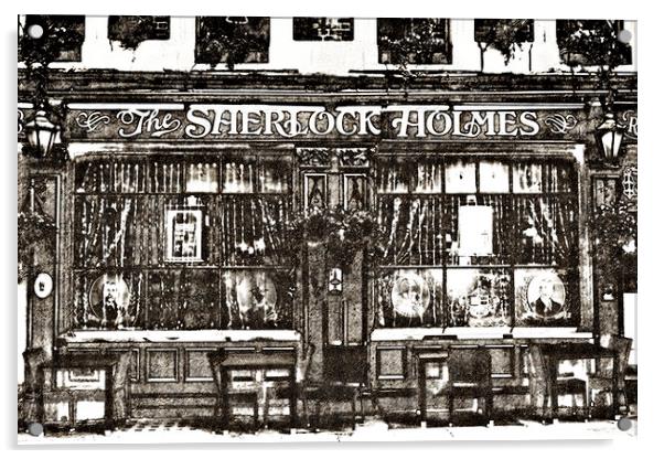 The Sherlock Holmes Pub Art Acrylic by David Pyatt