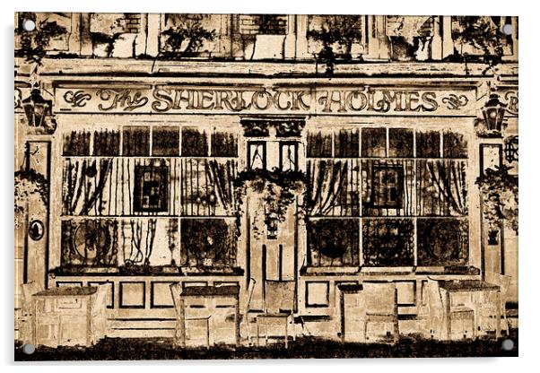 The Sherlock Holmes Pub Art Acrylic by David Pyatt