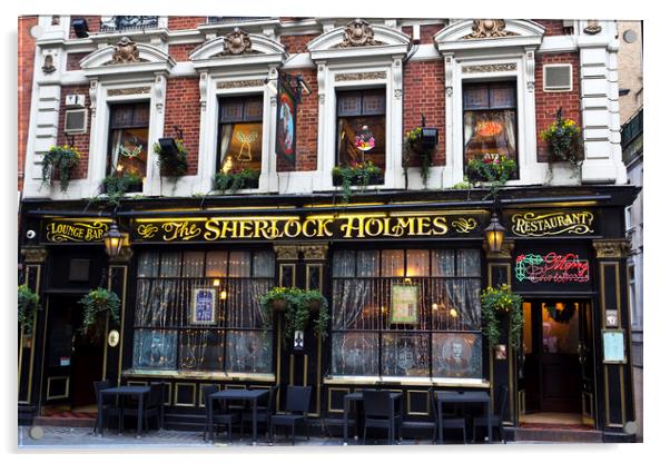 The Sherlock Holmes Pub Acrylic by David Pyatt
