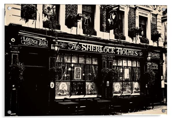 The Sherlock Holmes Pub Acrylic by David Pyatt