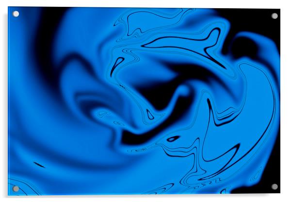 Abstract in Blue Acrylic by David Pyatt