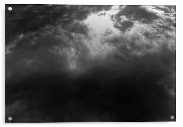 Monochrome sky Acrylic by David Pyatt
