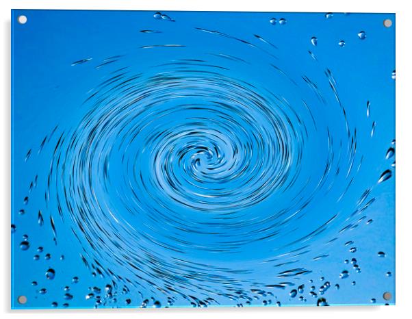 Blue Vortex Acrylic by David Pyatt