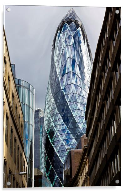 The Gherkin Condom Acrylic by David Pyatt