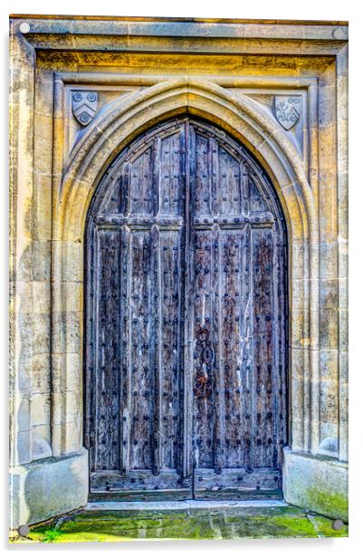 Church Door Acrylic by David Pyatt