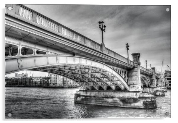 Southwark Bridge London Acrylic by David Pyatt