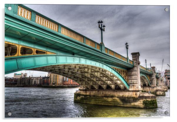 Southwark Bridge London Acrylic by David Pyatt