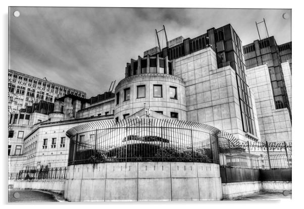 Secret Service Building London Acrylic by David Pyatt