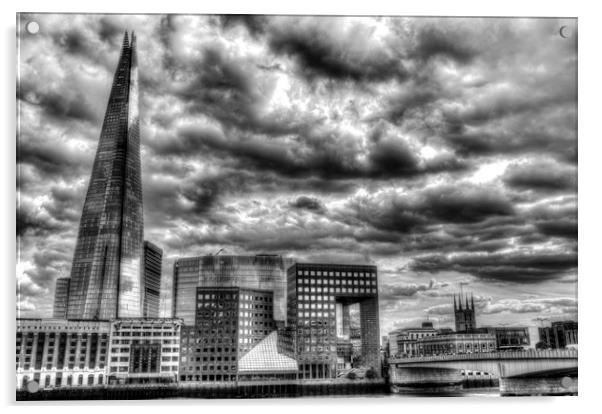 The Shard and South Bank Acrylic by David Pyatt