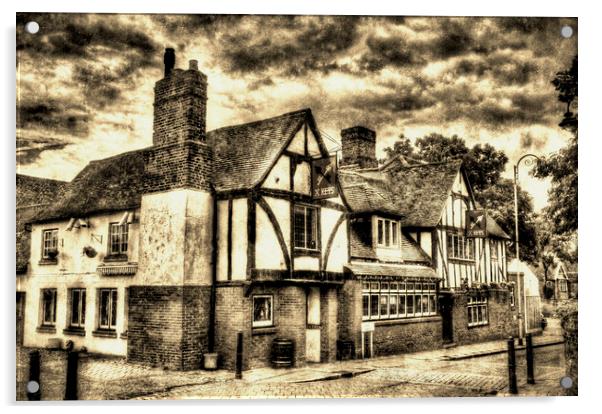 The Cross Keys Pub Dagenham Essex England Acrylic by David Pyatt