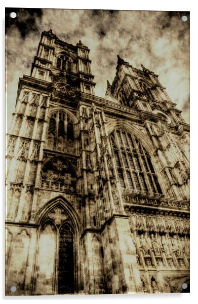  Westminster Abbey London Vintage Acrylic by David Pyatt