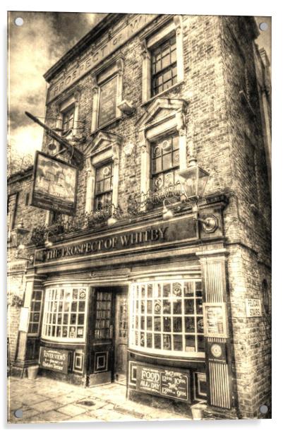  The Prospect Of Whitby Pub London Vintage Acrylic by David Pyatt