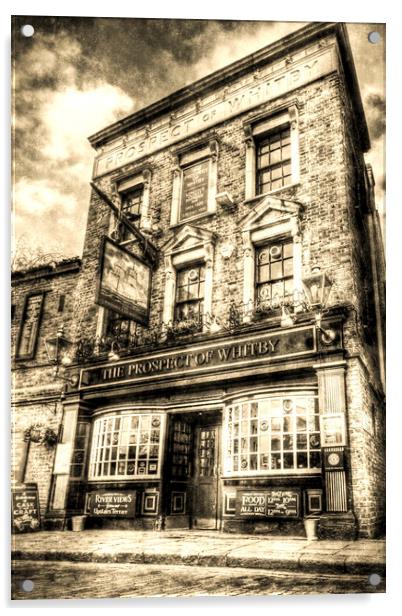 The Prospect Of Whitby Pub London Vintage Acrylic by David Pyatt