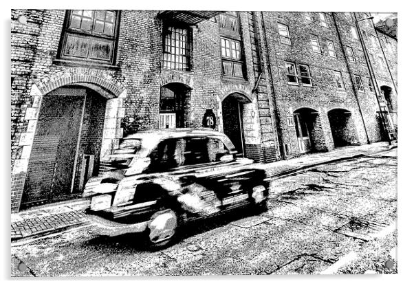 Industrial London sketch Acrylic by David Pyatt
