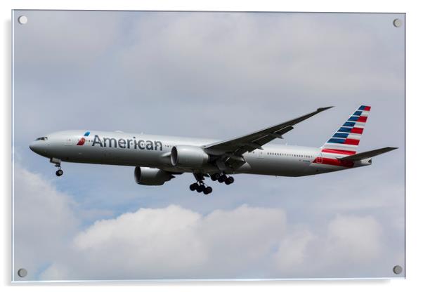 American Airlines Boeing 777 Acrylic by David Pyatt