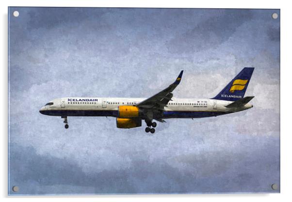 Icelandair Boeing 757 Art Acrylic by David Pyatt