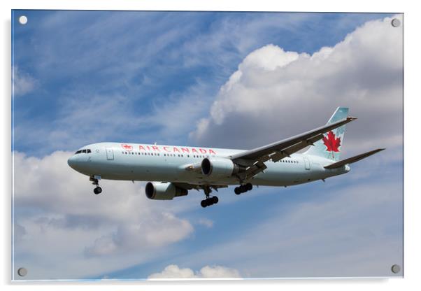 Air Canada Boeing 767 Acrylic by David Pyatt