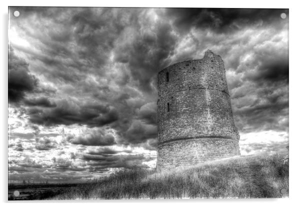 Hadleigh Castle Acrylic by David Pyatt