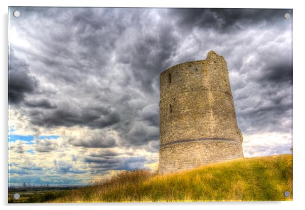 Hadleigh Castle Acrylic by David Pyatt