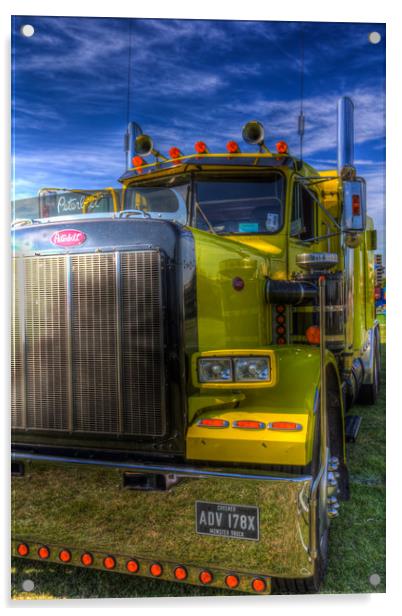 Big Yellow American Truck Acrylic by David Pyatt